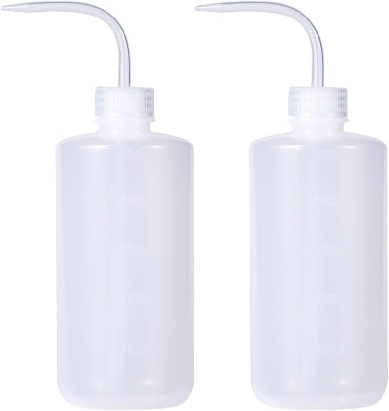 2 Pcs 500ml Tattoo Wash Bottles Plastic Squeeze Bottle Lash Water Bottle Large L