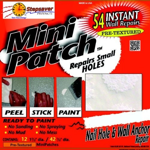 Stepsaver Products USA Made Mini Patch Textured Wall Mini, Orange Peel Finish