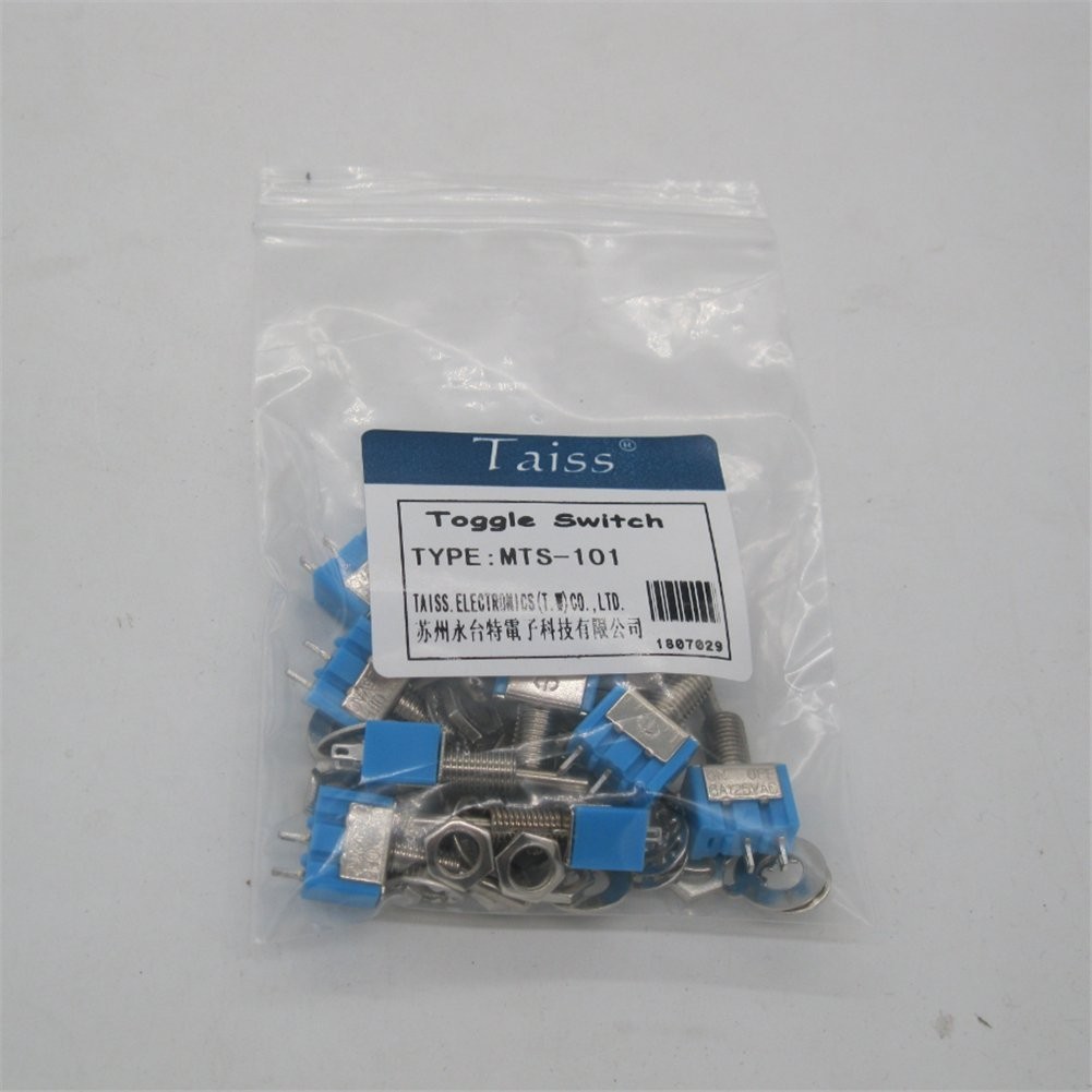 10PCS SPST Mini Toggle Switch 2 Pin 2 Position ON/Off Miniature Toggle Switch...