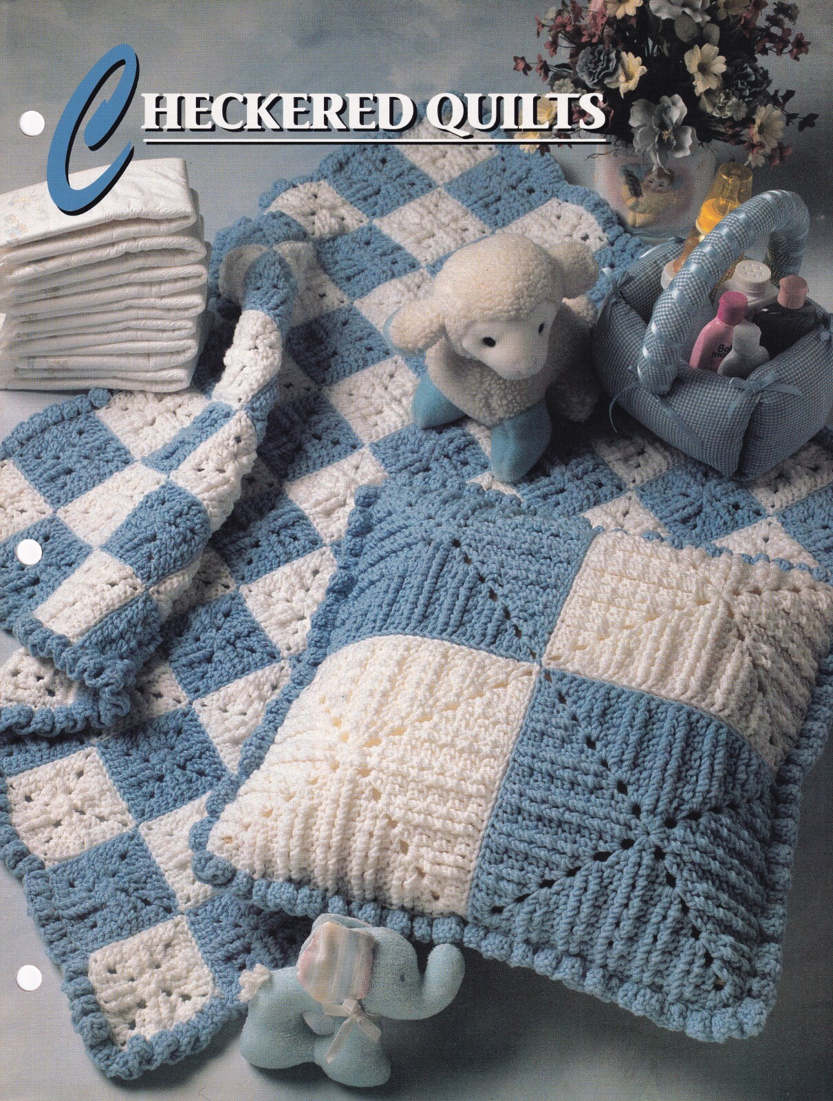 Annie's Crochet Afghan CHECKERED QUILTS Pattern Leaflet