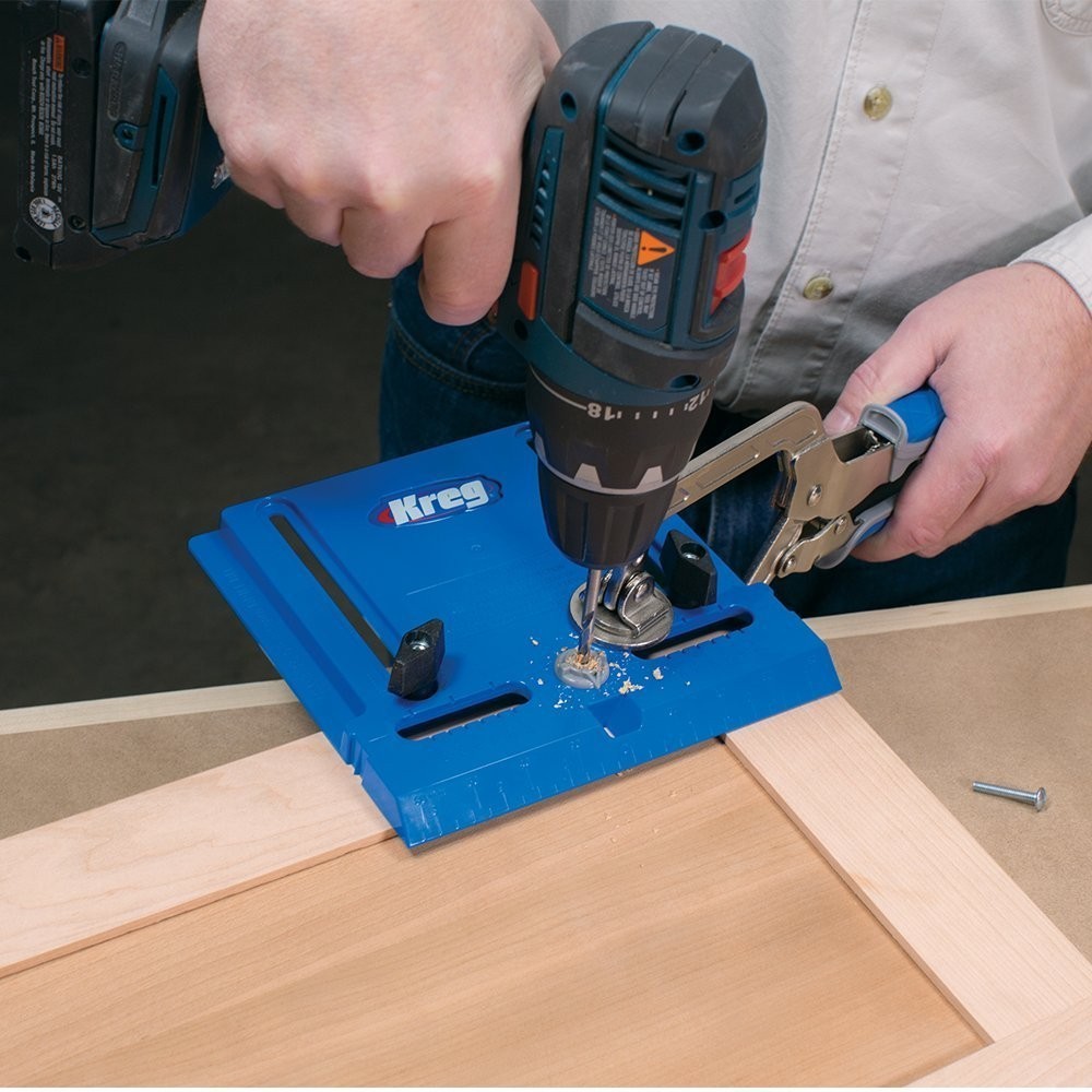 Portable Cabinet Hardware Jig - Precision Drilling Tool for Knobs & Pulls - Accu