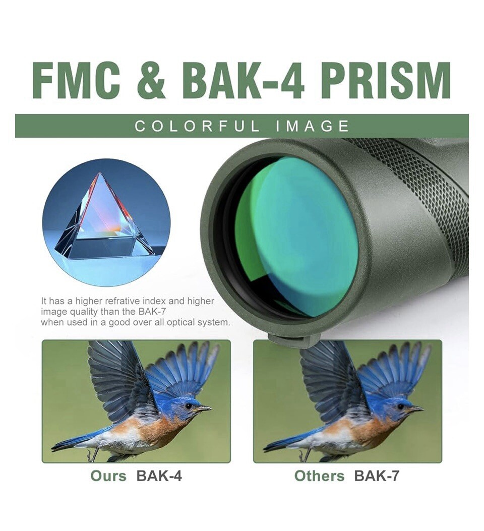 Pankoo 40X60 Monocular Telescope with Smartphone Holder & Tripod