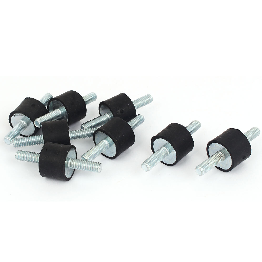 M6 Thread 20mm x 15mm Double End Rubber Mounts Pump Vibration Isolator,8pcs