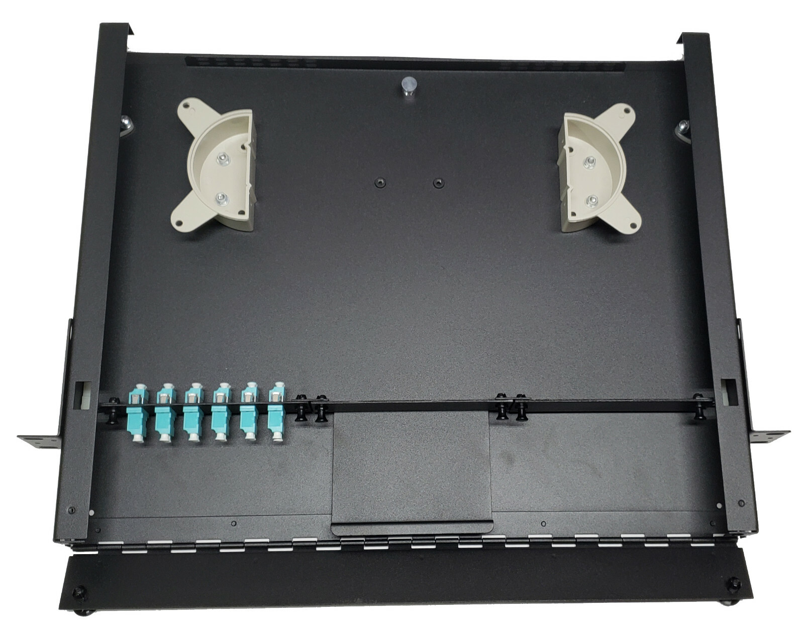 12 Fiber 1RU Rack Mount FDP Patch Only w/ 6 LC/OM3 Duplex Adapters