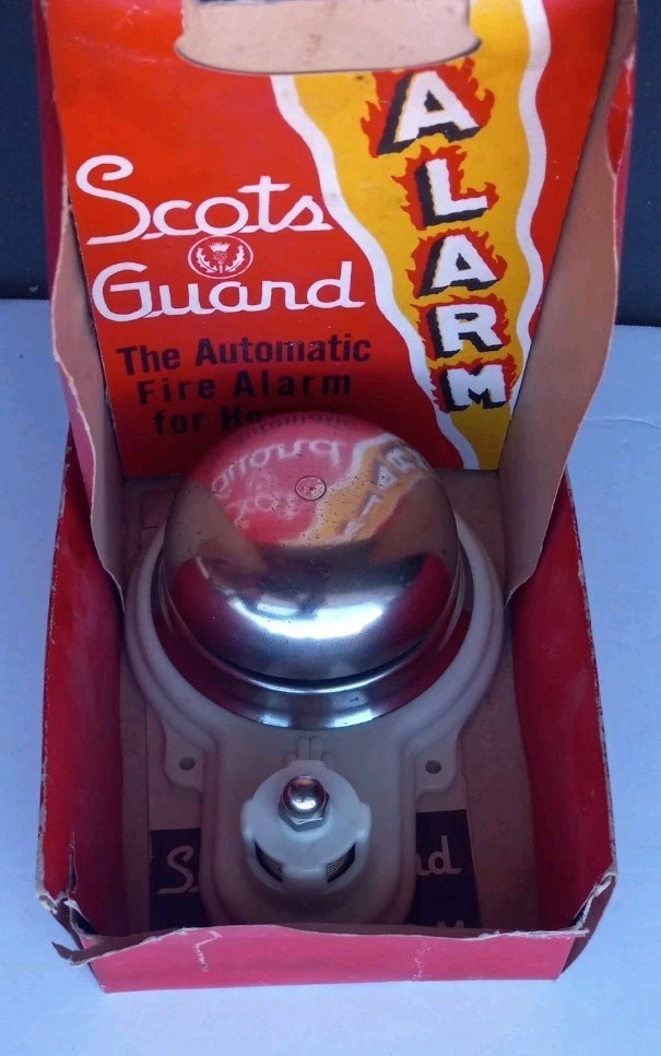 Vtg Scots Guard Automatic Home Fire Alarm Waterbury Co.