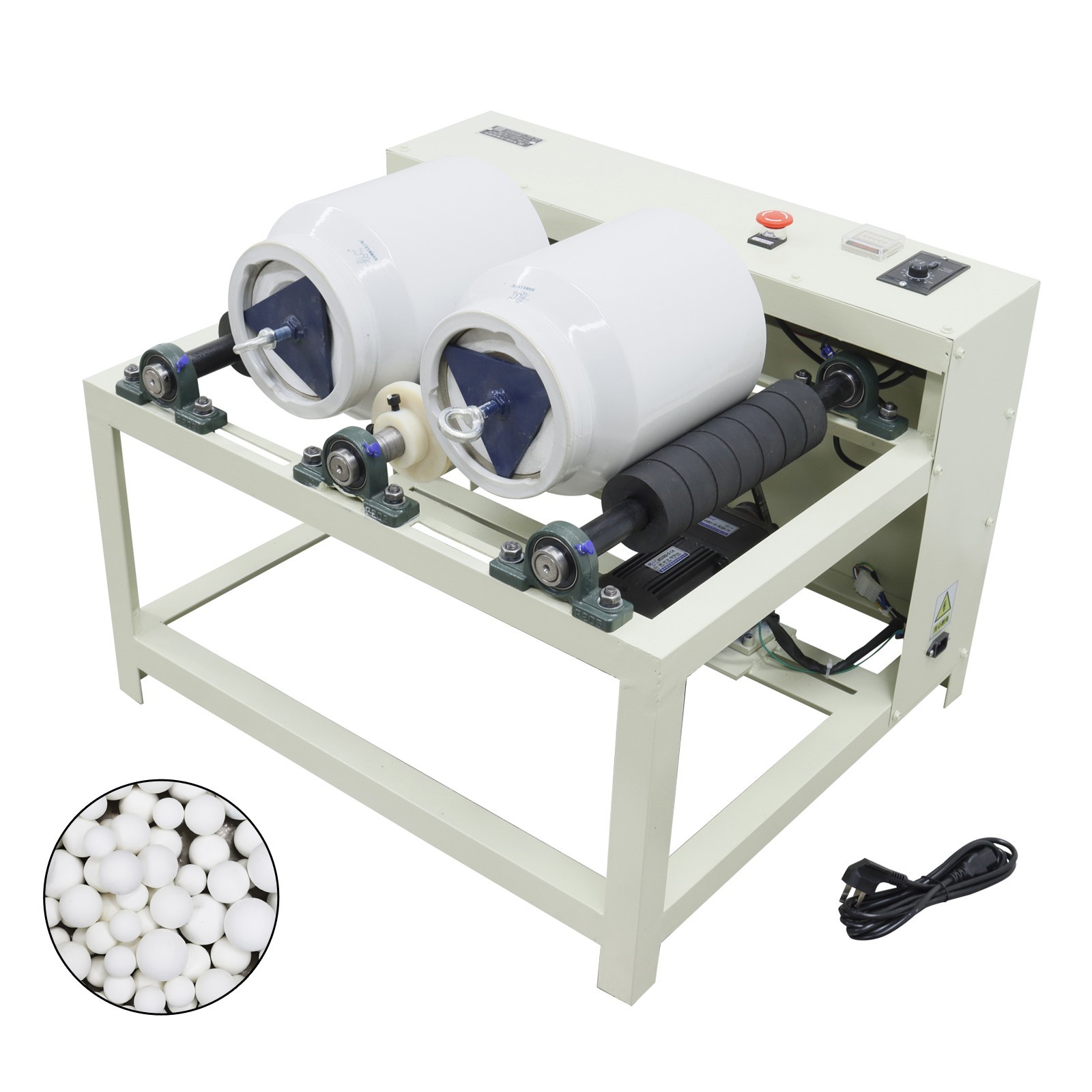 220V Ceramic Grinding Machine Horizontal Ceramic Ball Mill 5L*2 Ceramic Jar