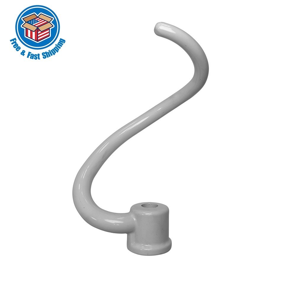 For KitchenAid KV25 KJ26 KB26 KP26M Spiral Coated Dough Hook KNS256CDH KP26M1XLC