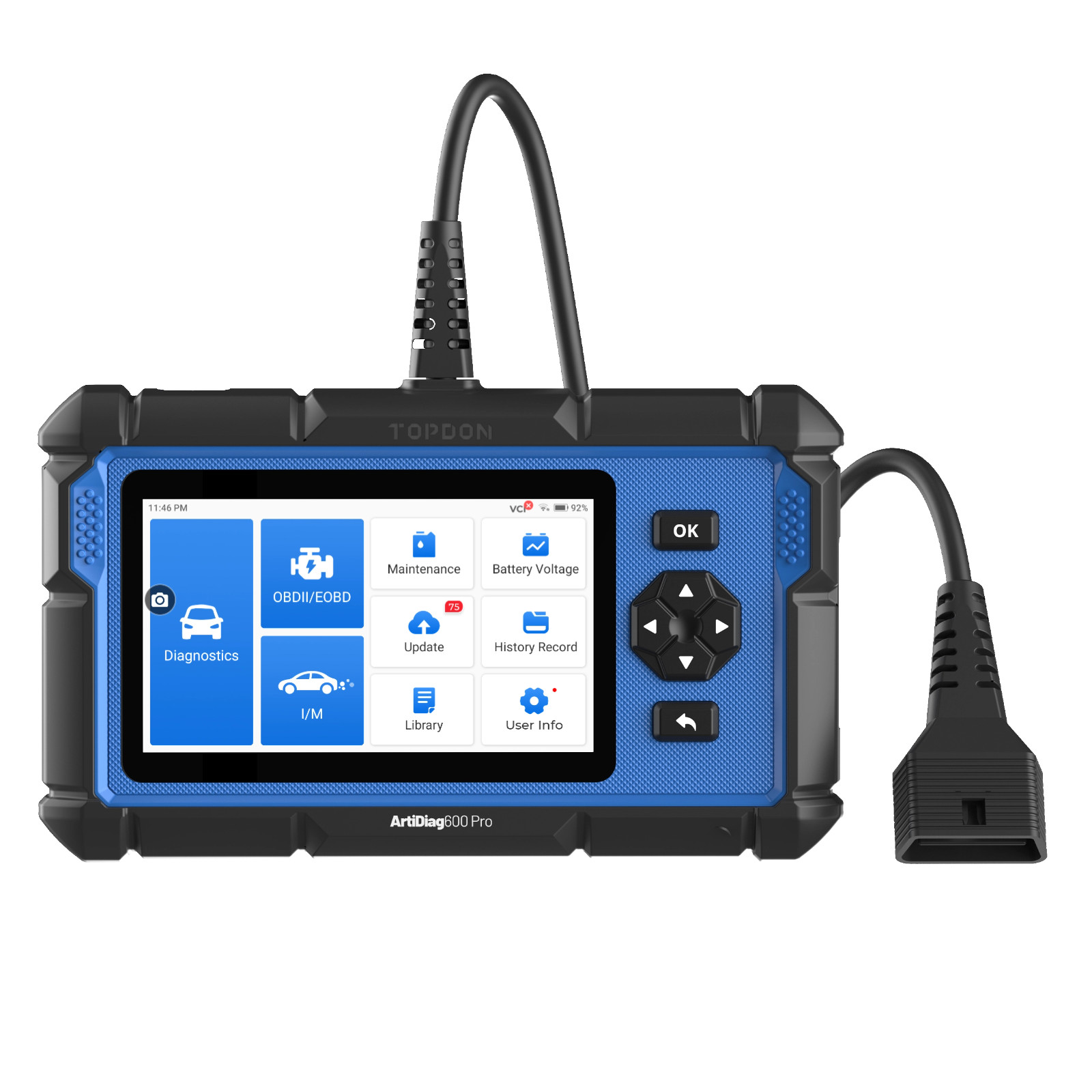 TOPDON AD600PRO All System OBD2 Scanner ABS DPF EPB Diagnostic Tool Free Updates