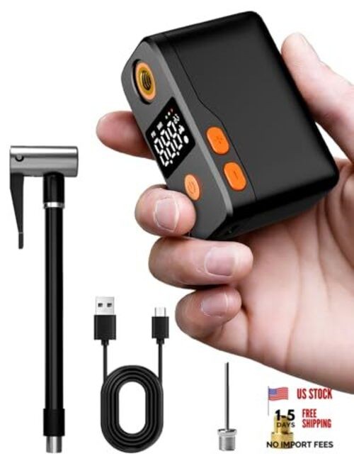 Mini Bike Pump, Portable Bicycle Electric Pump for Fast Inflation, 130PSI