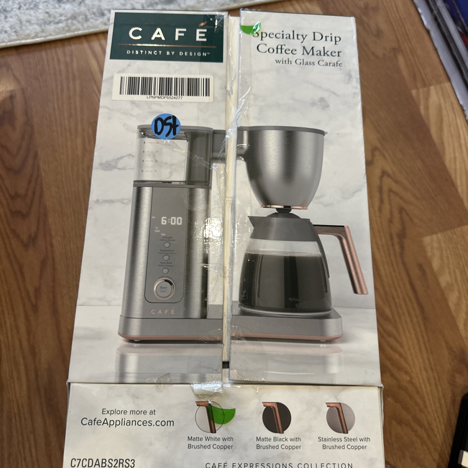 CAFE Specialty Drip Coffee Maker with Glass Carafe Stainless Steel