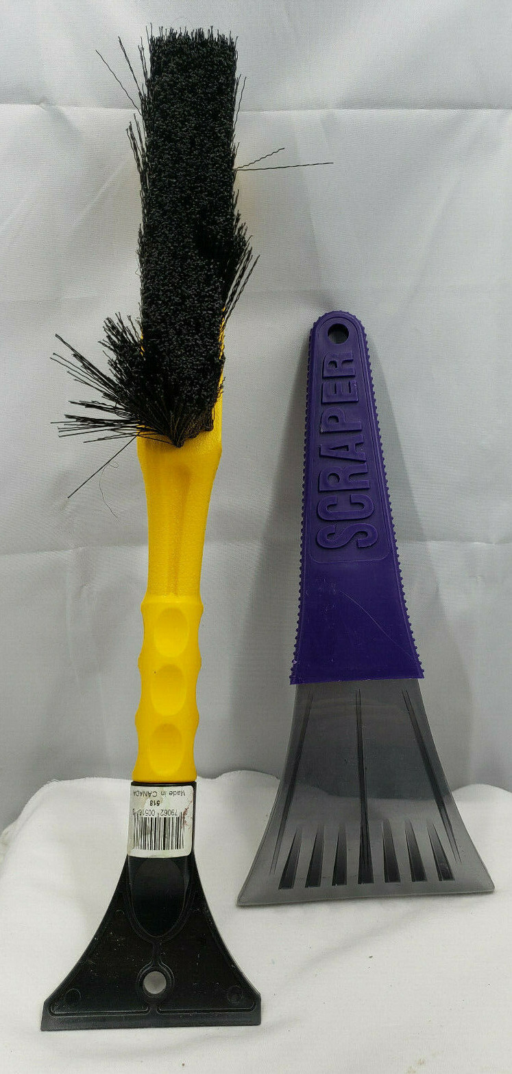 MALLORY SNOWEEVEL SNOW BRUSH & ICE SCRAPER 16" & LARGE PURPLE SCRAPER FREE SHIP