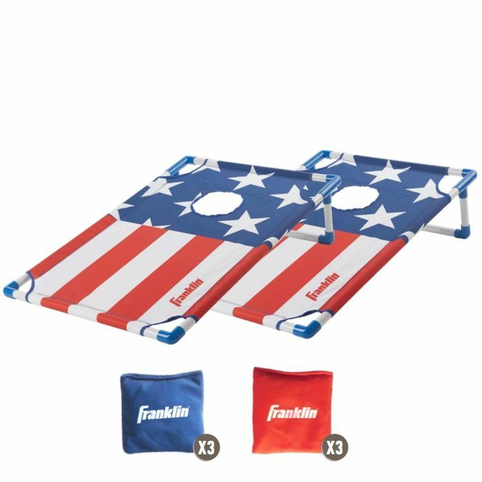 Franklin Sports Red, White and Blue Cornhole Set (8 Bean Bags, 2 Targets) USA