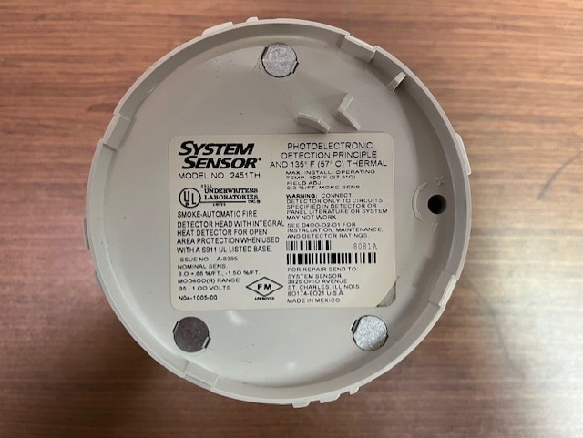System Sensor 2451TH smoke detector head w/thermal; New in open box