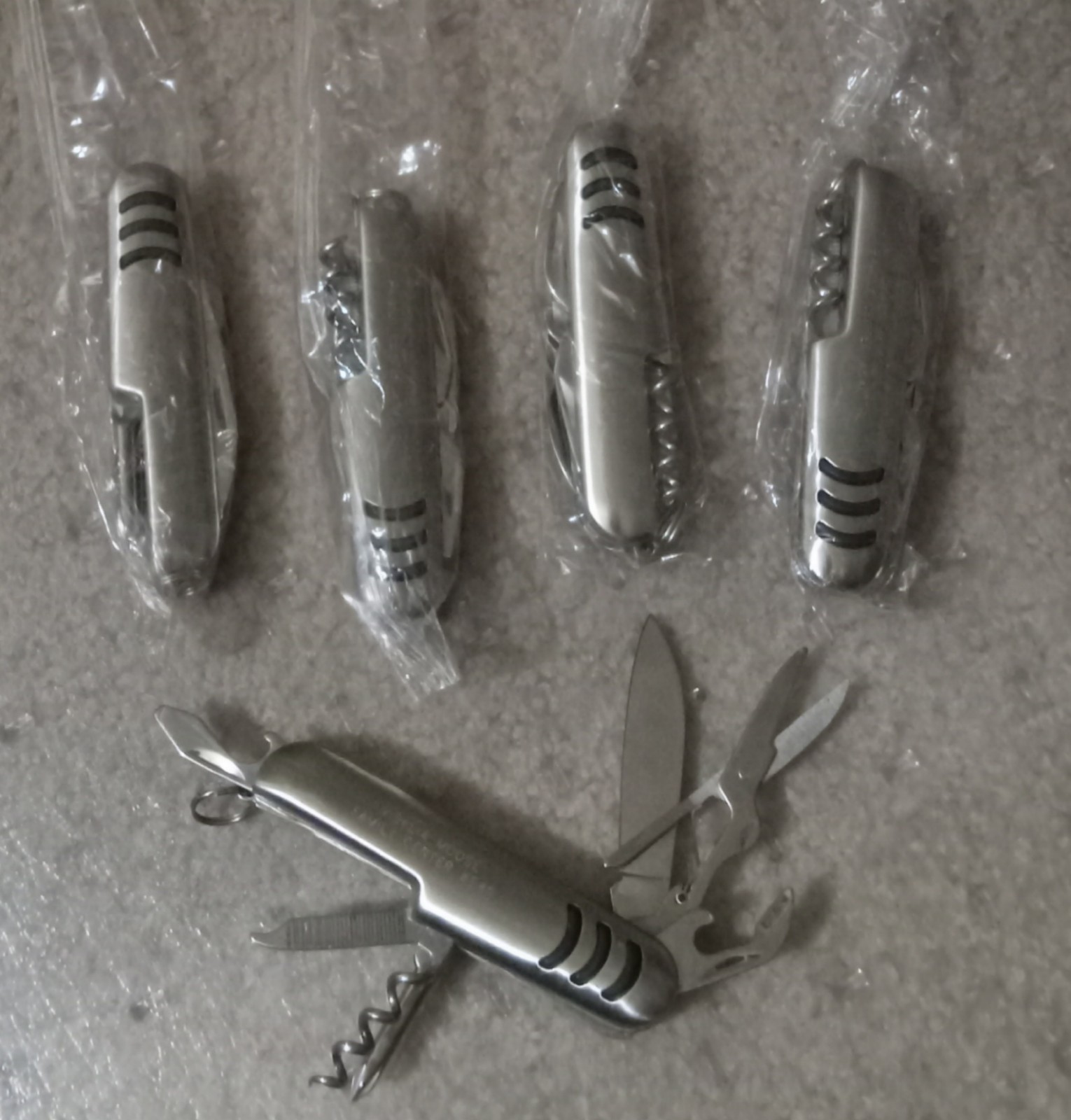 Five 8-IN-1 MULTI USE POCKET KNIVES NEW. ALL FIVE FOR $20