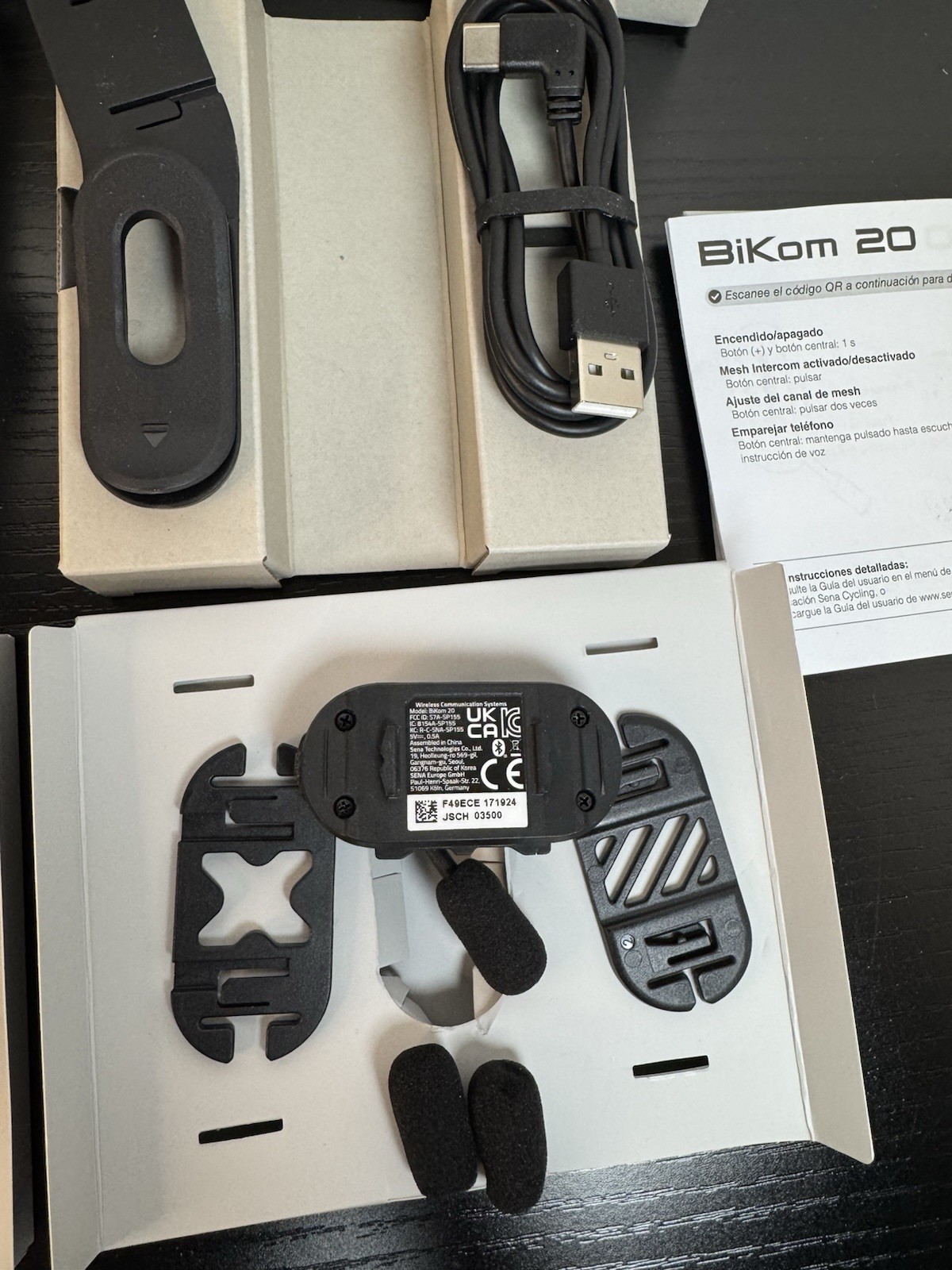 Sena BiKom 20 Bluetooth Cycling Communication System, Lightweight 20g