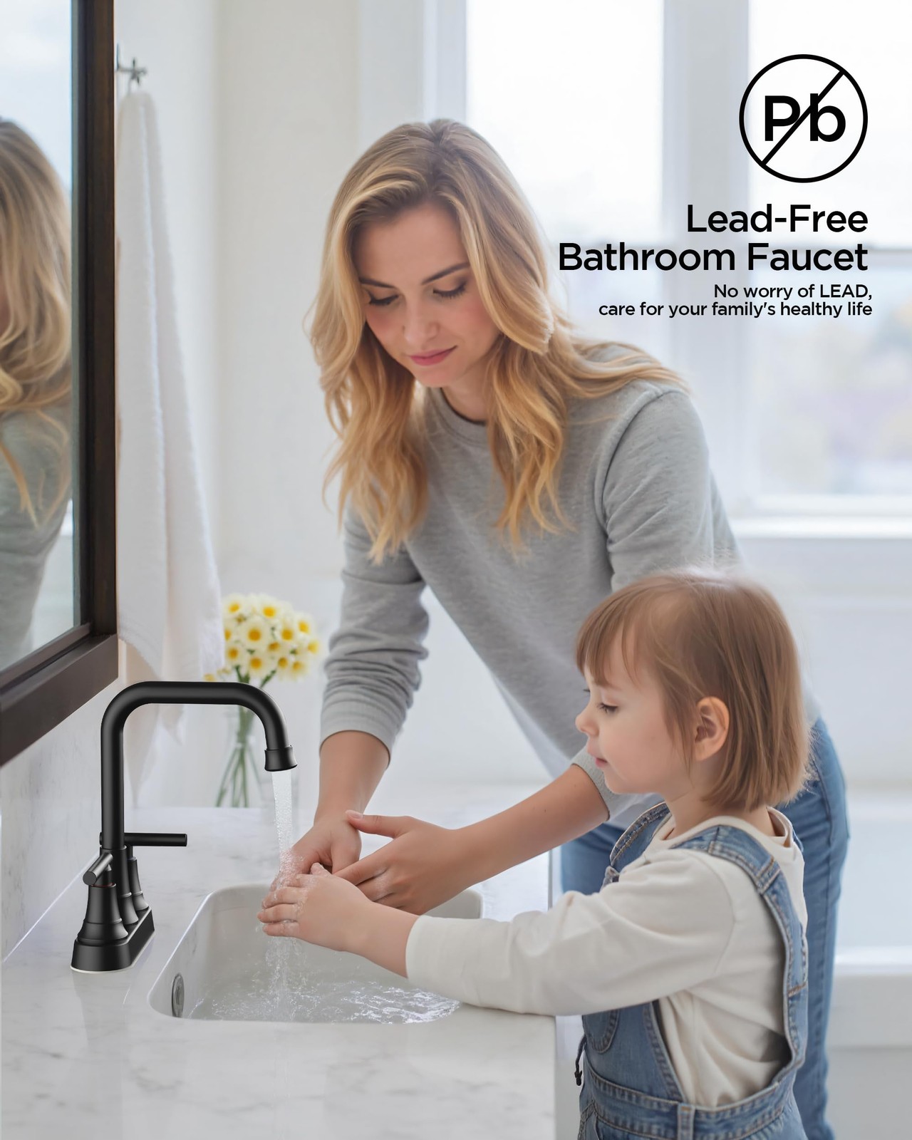 FORIOUS RV Bathroom Sink Faucet 2 or 3 Hole Matte Black, 4 Inch Cenerset Bath...