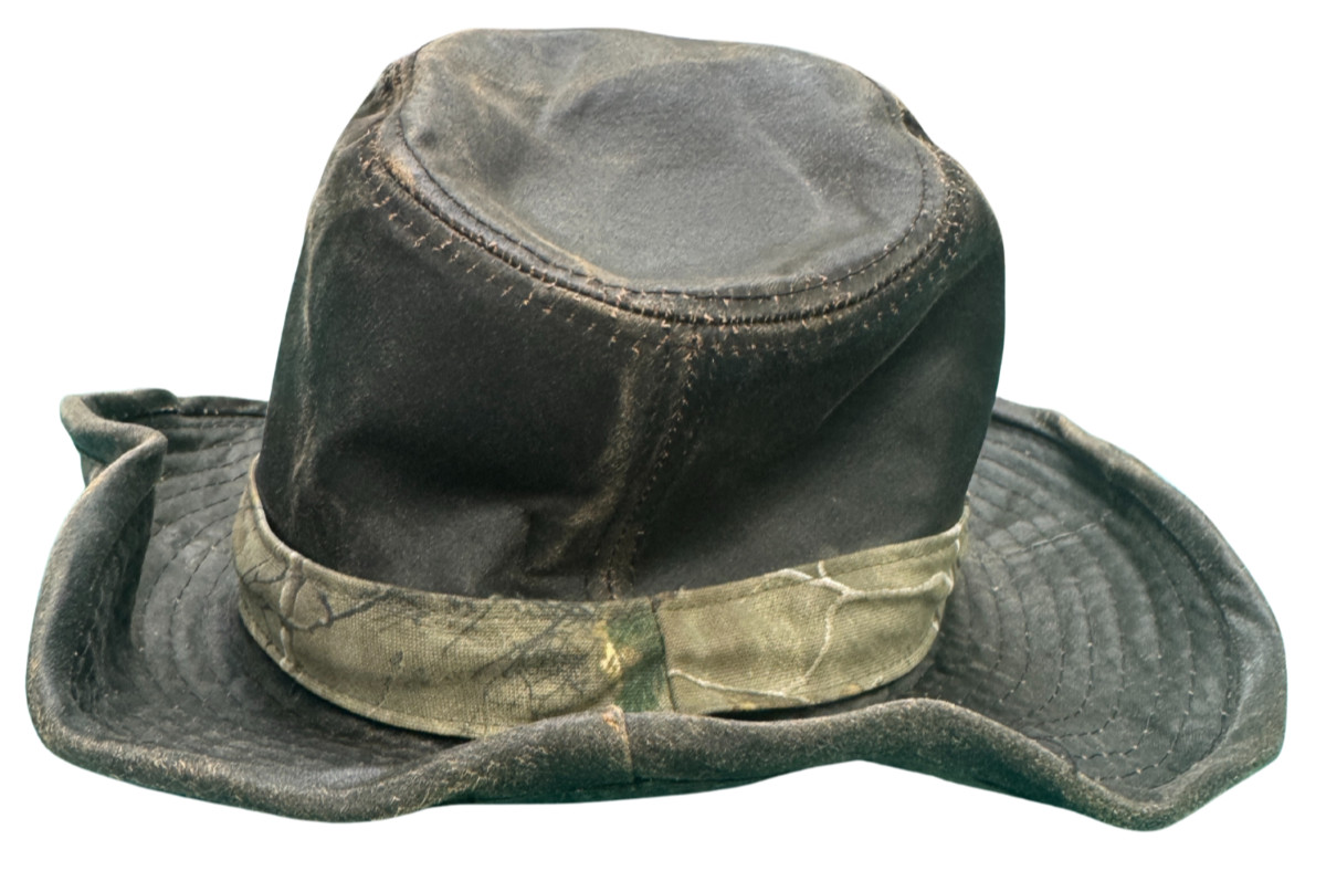 Realtree Hat FlexibleLeather Camo Canvas Sweat Band Sz SMALL / MED Ranch Western
