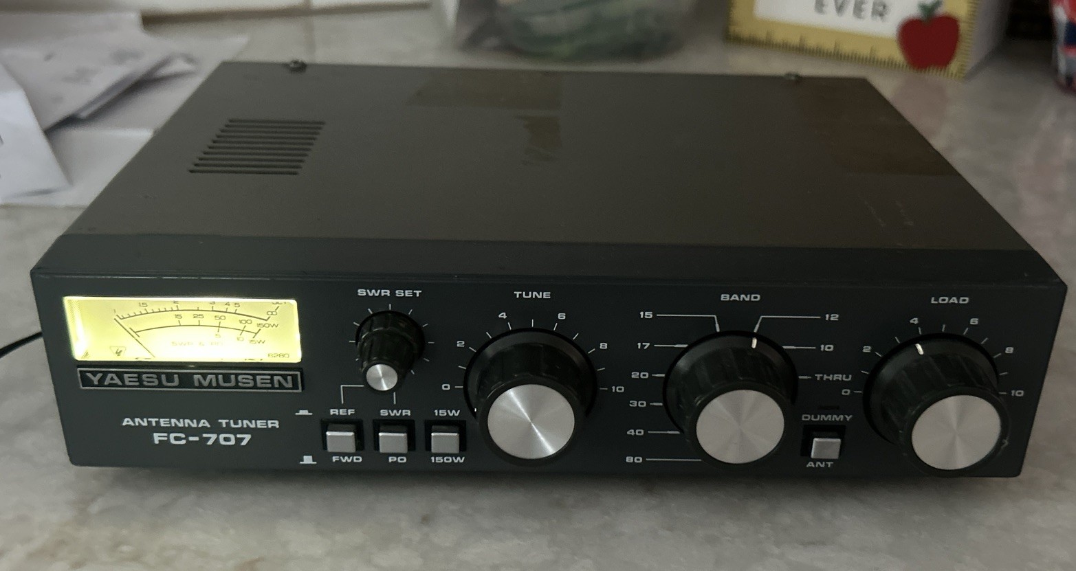 YAESU MUSEN FC-707 Antenna Tuner WORKING VTG USED FAST SHIPPING READ