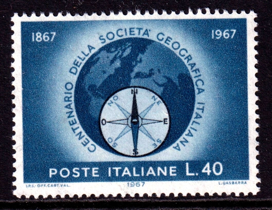 Italy 1967 Geographical Society Mint MNH SC 947