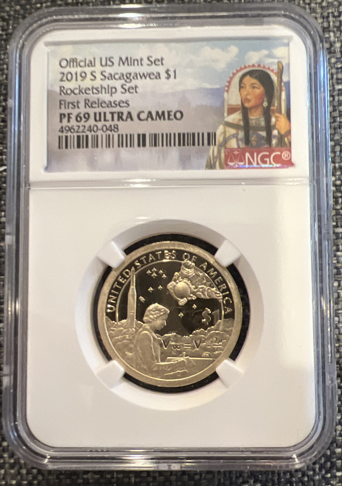 2019 S Proof $1 Sacagawea DOLLAR NGC PF69 First Release FROM Rocketship SET