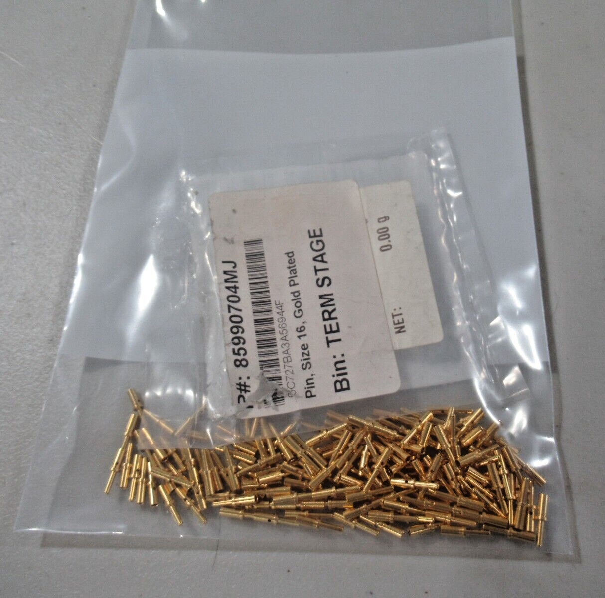 Eaton 8599-0704MJ Gold Male Crimp Contact Pin 16AWG Pack of 161 *NEW*