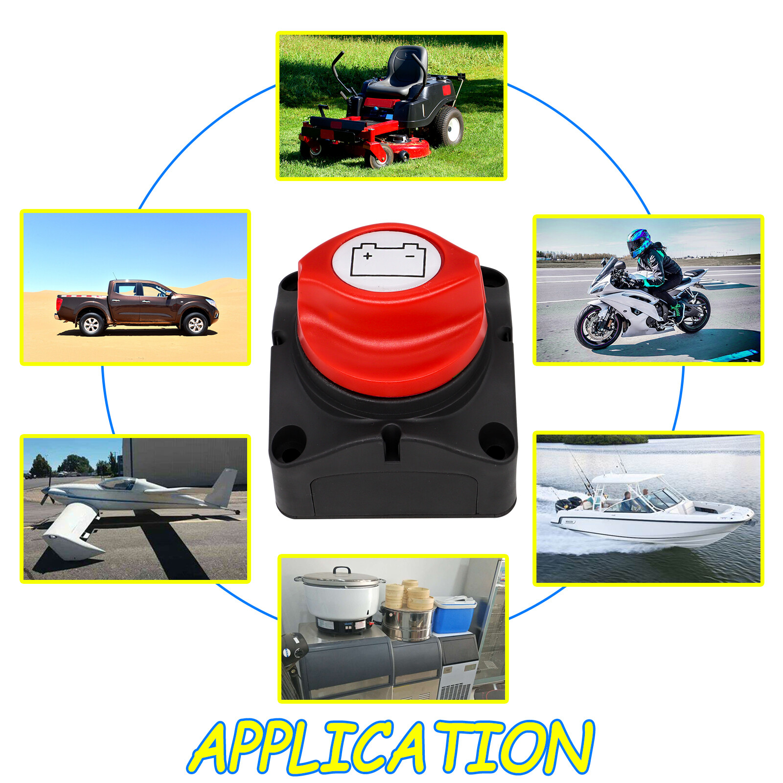 Master Battery Disconnect Switch 2 Post SPST Kill Cut-Off Nascar Marine ATV 12V