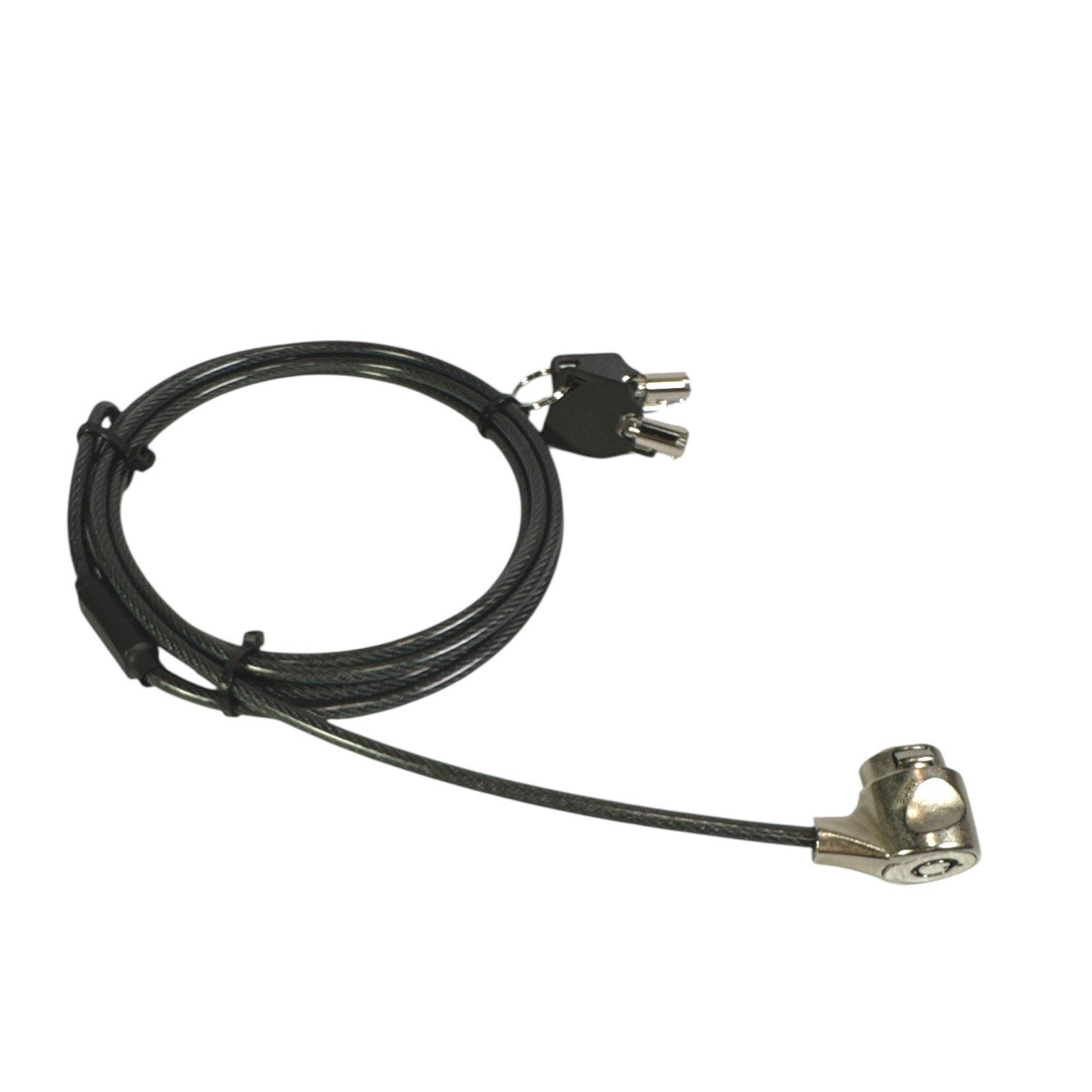 Universal Laptop Security Cable Lock T-Bar Kensington Style Keyed w/ 2 Keys