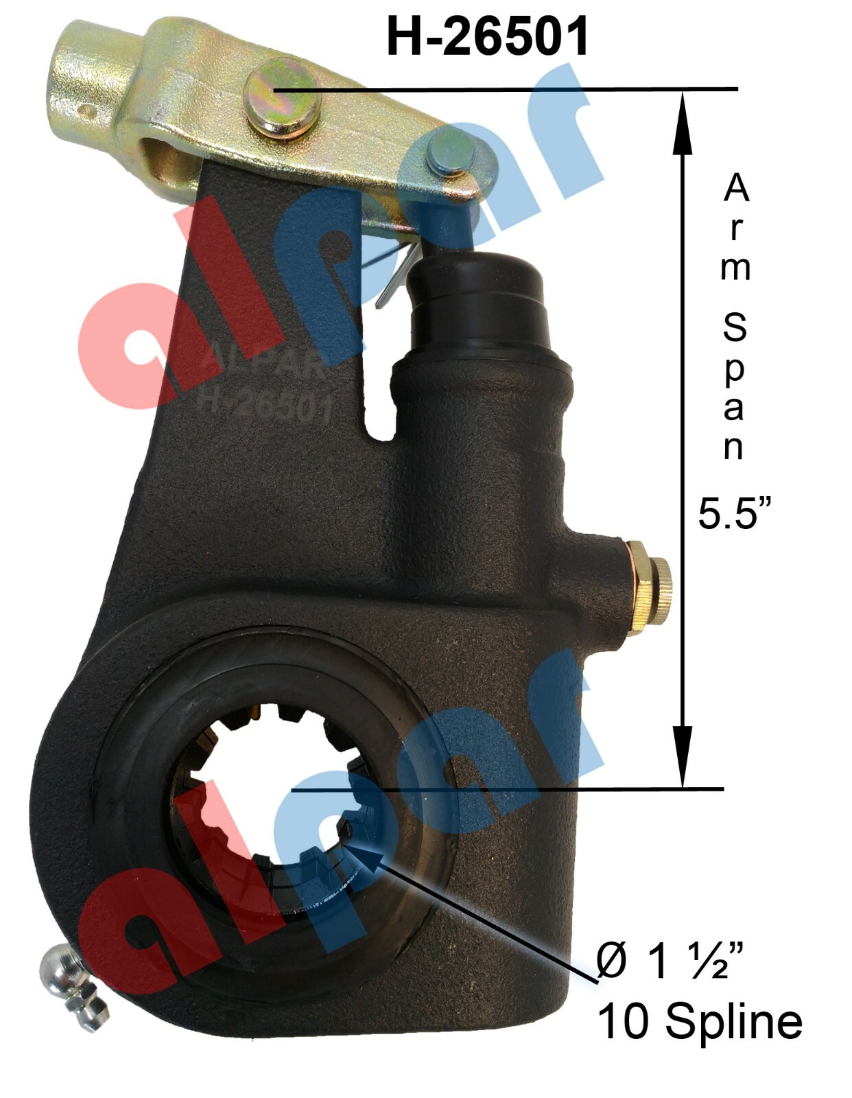 slack adjuster 10 Spline 5.5" Replaces Meritor R801041, 139.1031,M-4043, E11398