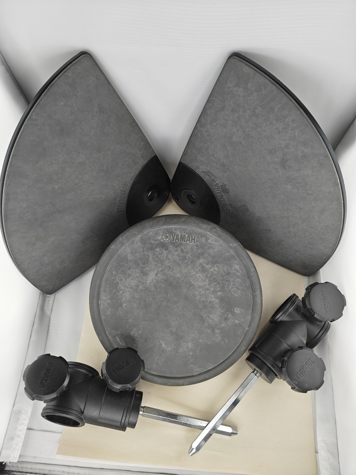 Two Yamaha PCY60 Electronic Drum Cymbal Triangle And One TP60 Trigger Pads