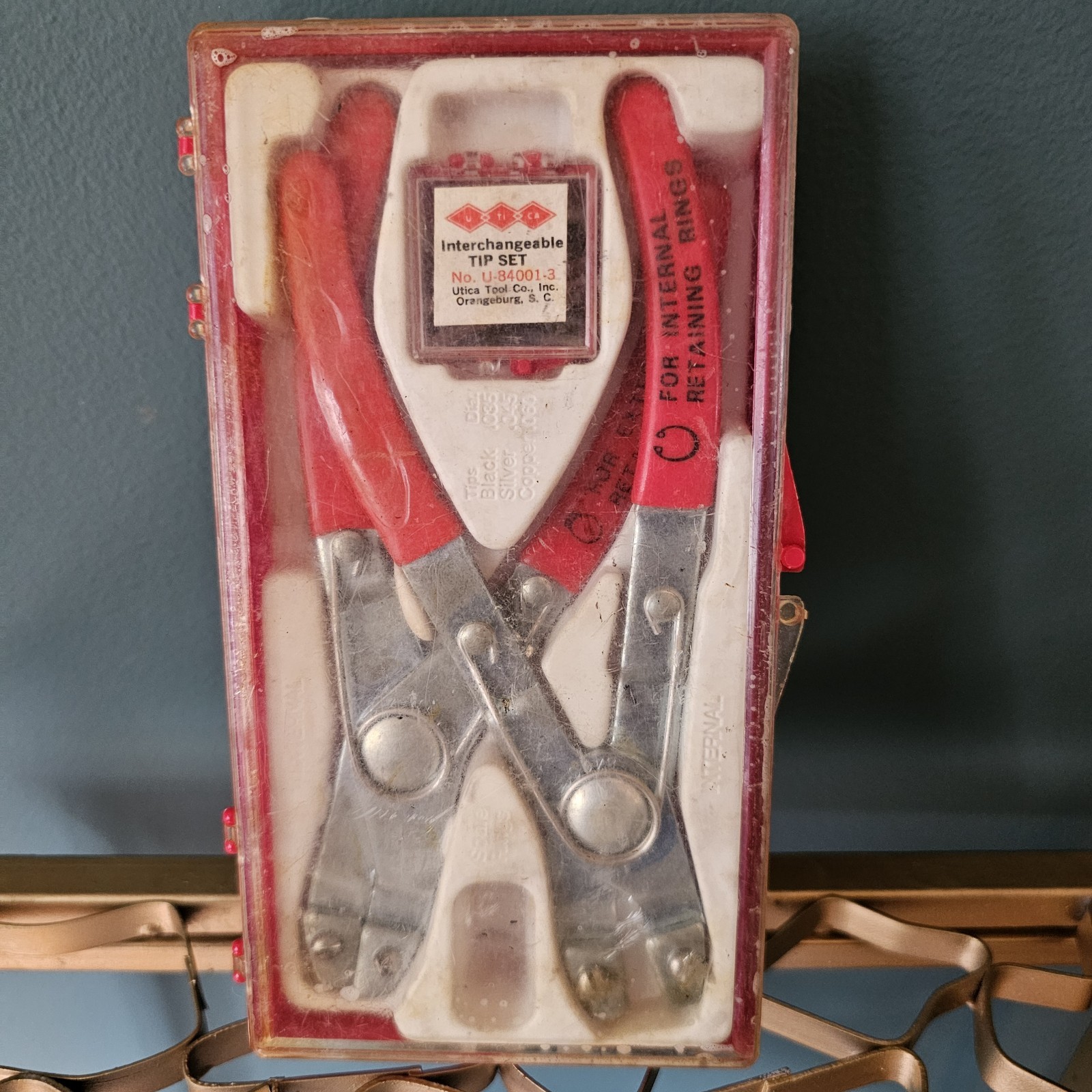 Utica Tool 6" Snap Ring Pliers Set Made In USA 84001-3 Vintage