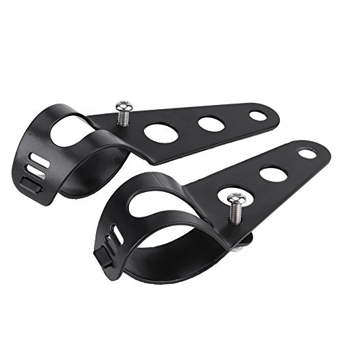 35-43mm Fork Headlight Mounting Bracket, Universal Motorcycle Headlight Black