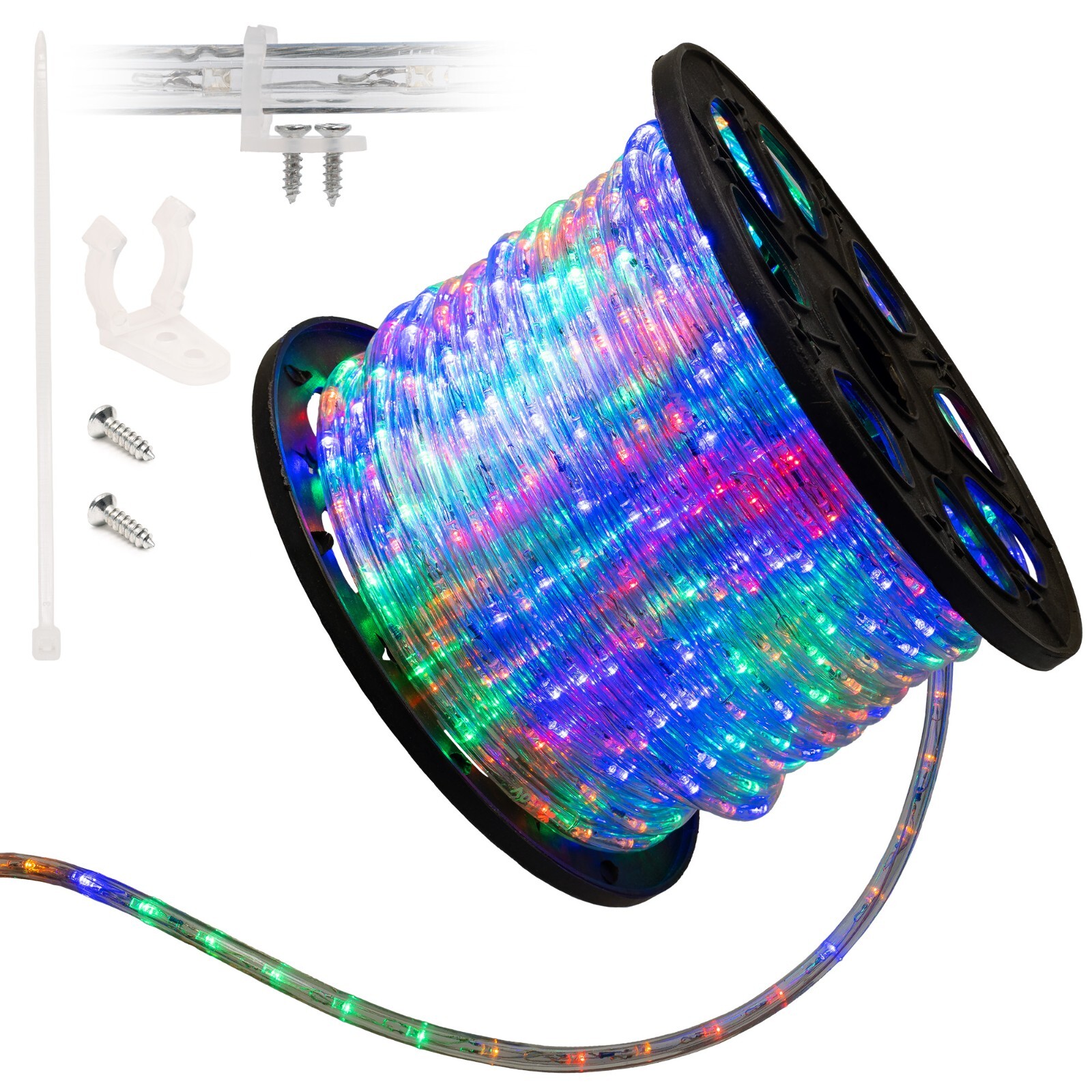 Assorted Sizes Multi-RGB LED Rope Lighting Thick Indoor Outdoor Christmas Tree