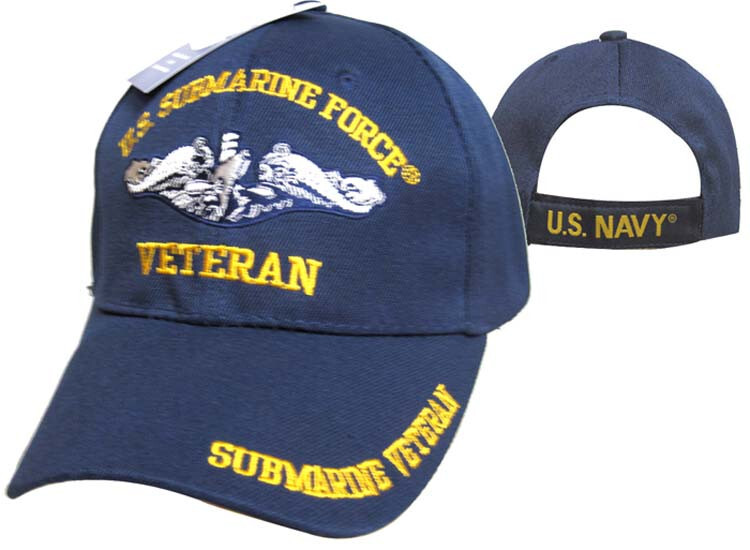 NEW U.S. Navy Submarine Service Veteran Ships Baseball cap hat. Navy Blue
