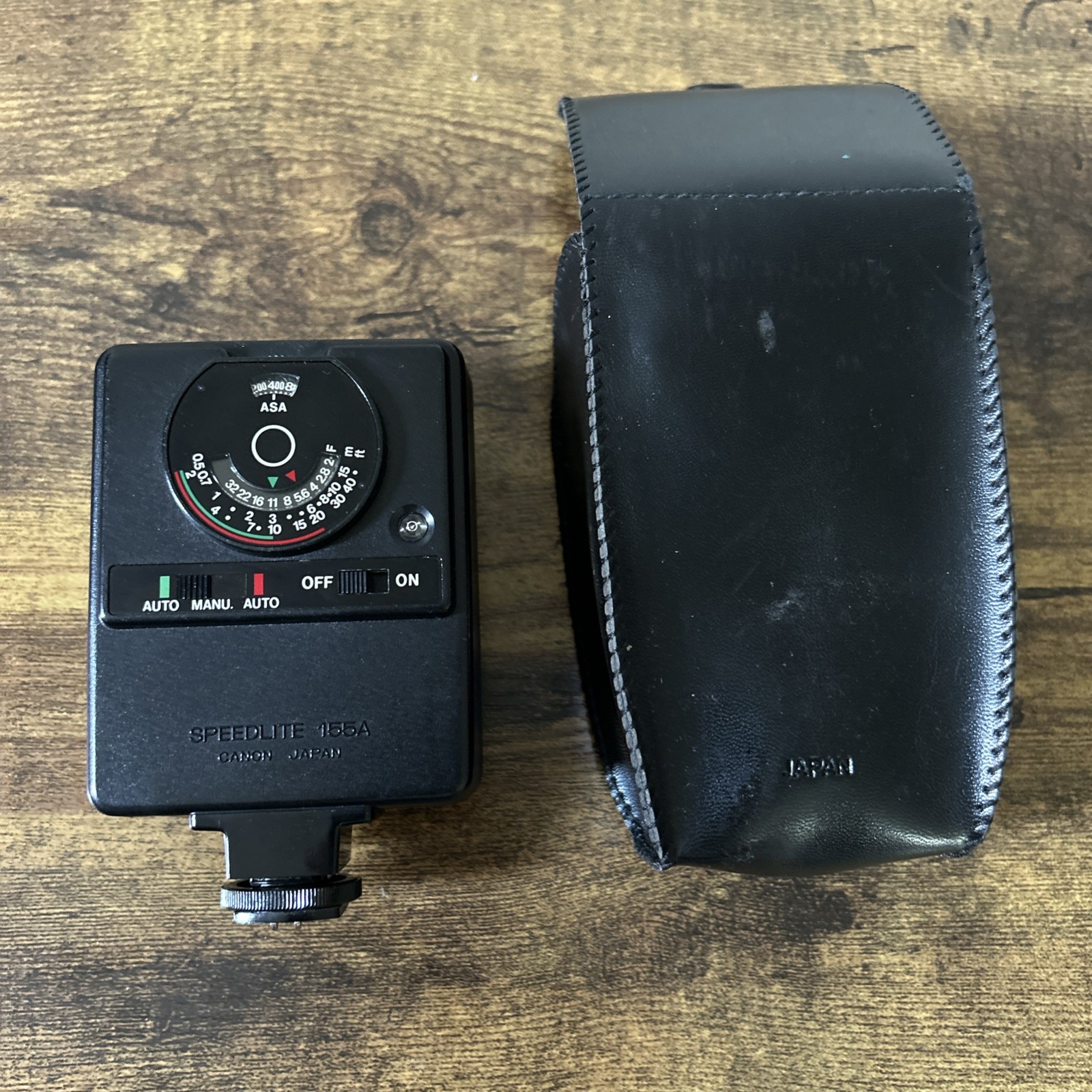 Canon Speedlite 155A Flash With Case Clean Battery Compartment - Tested Works