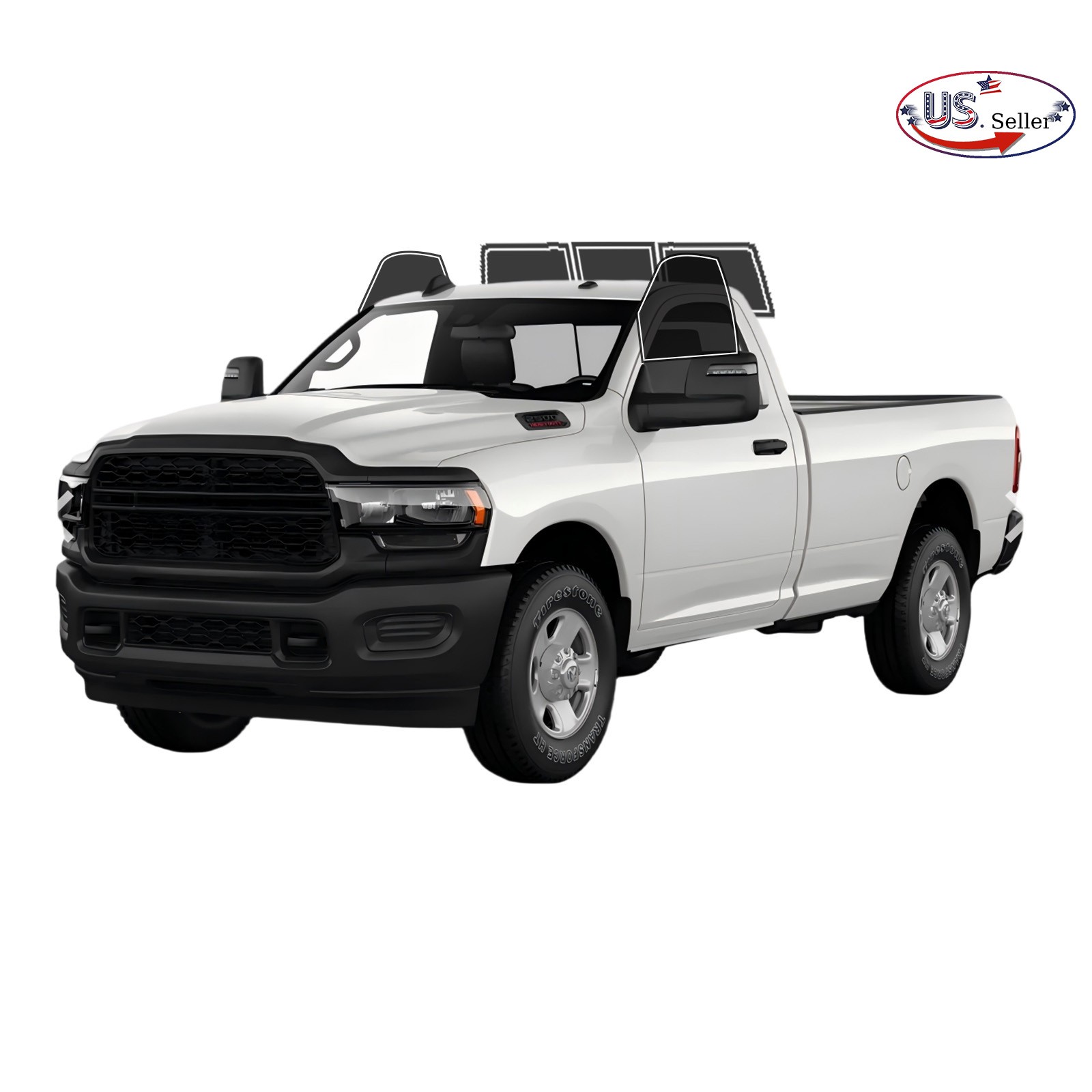 Computerized Custom PreCut 2Ply Window Tint Film Kit For ALL RAM 2500/3500