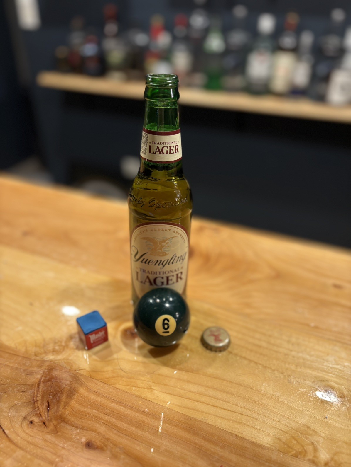 Handcrafted #6 Billiard Ball Bottle Opener