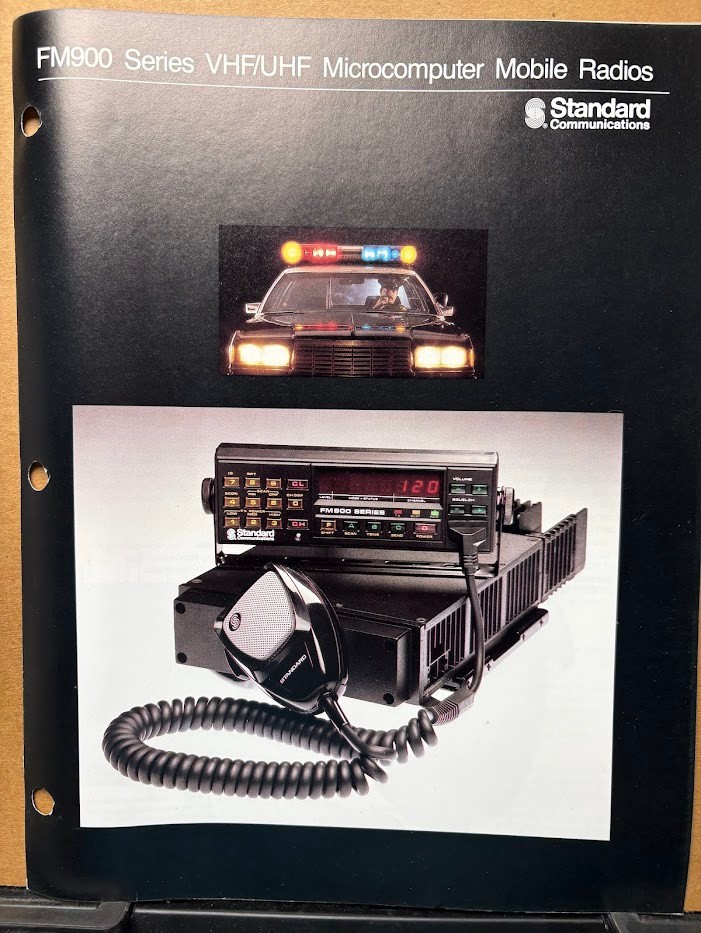 Vtg Standard Communications Brochure 1986 FM900 Series Mobile Radios