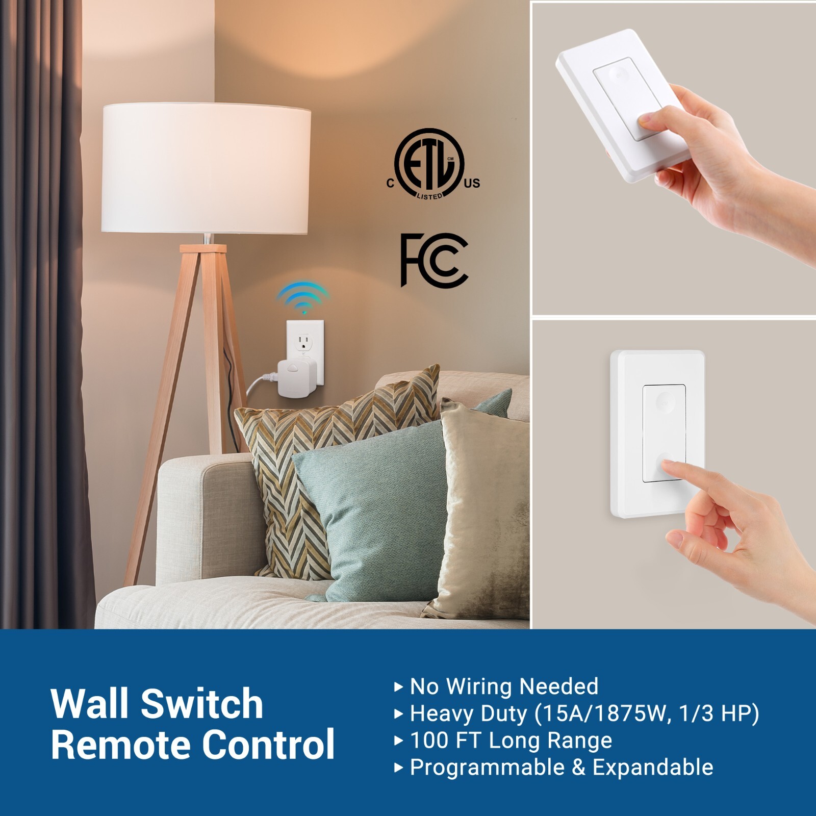DEWENWILS Remote Control Light Switch Wireless Remote Power Wall Switch Outlet