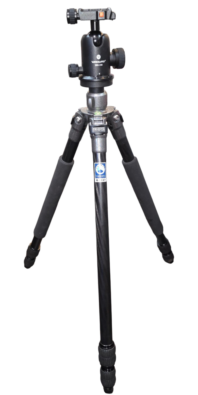 Triopo G-1127 Carbon Fiber Tripod w/ Vanguard SBH-100 Ball Head Case No Plate