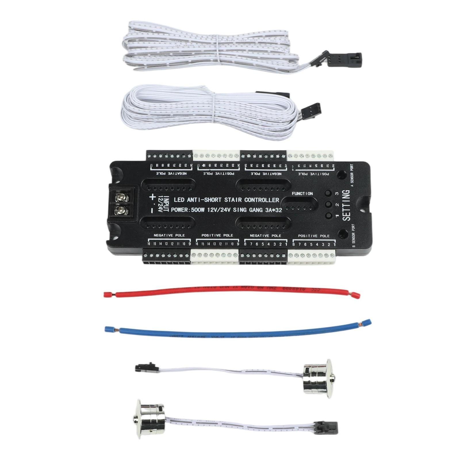 32Channel LED Stair Light Controller with Motion Sensor Indoor DC12V24V