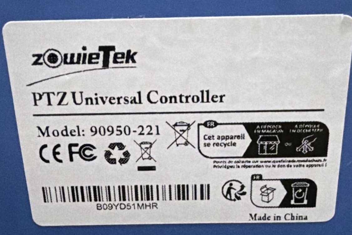 ZowieTek Universal IP PTZ Camera Controller Keyboard 3D Joystick 90950-221 NEW