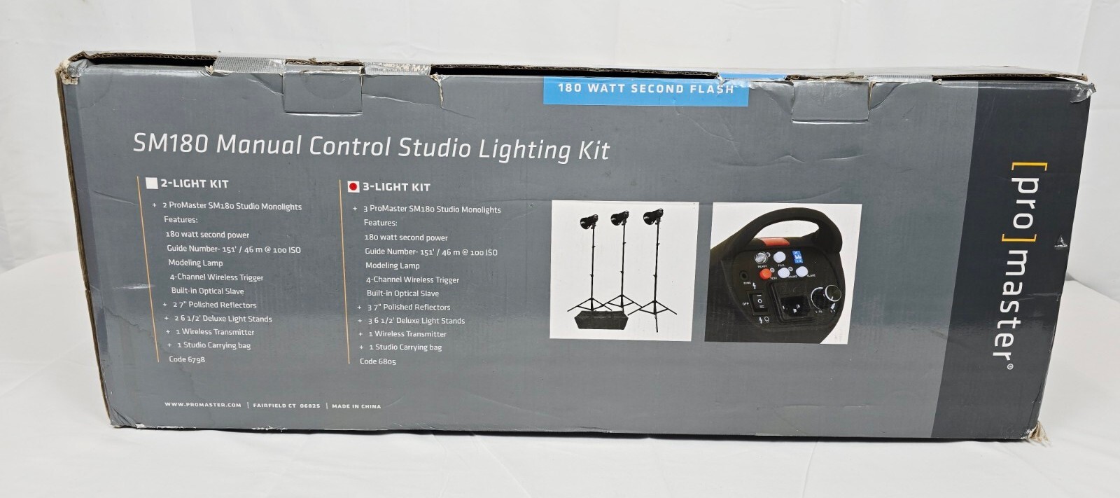 Promaster SM180 Manual Control Studio Lighting Kit - 3 Light