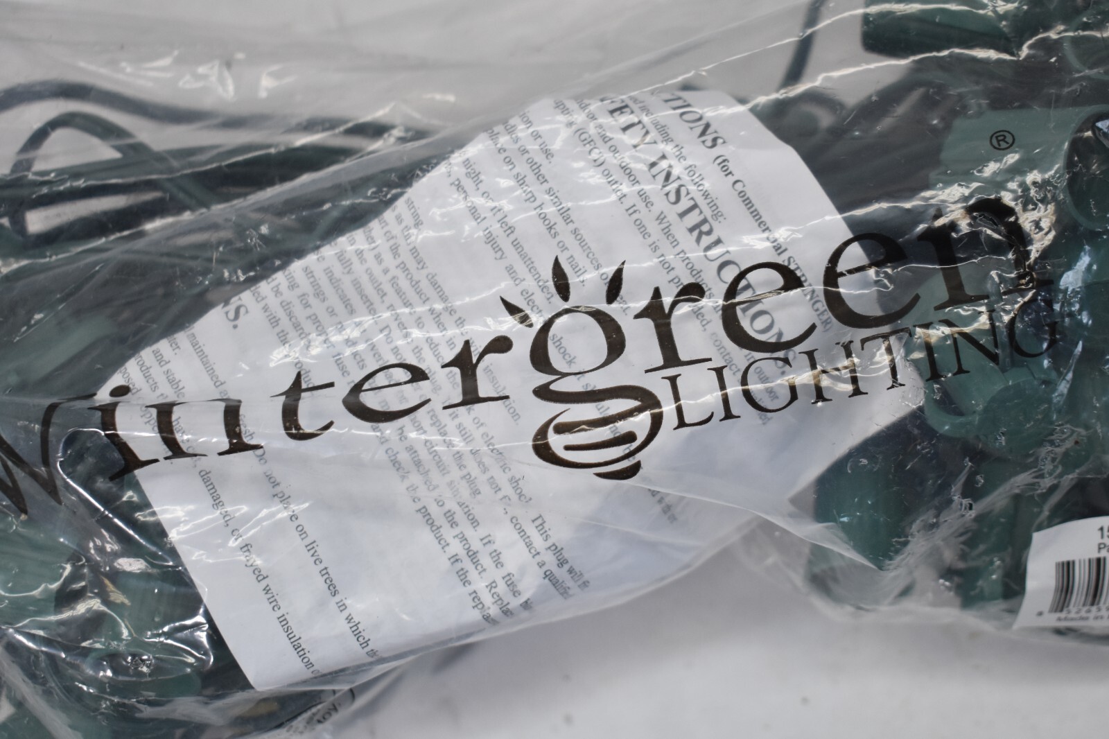Wintergreen Lighting C9 E17 Base Light Stringer 7 AMP SPT 1 Green Wire