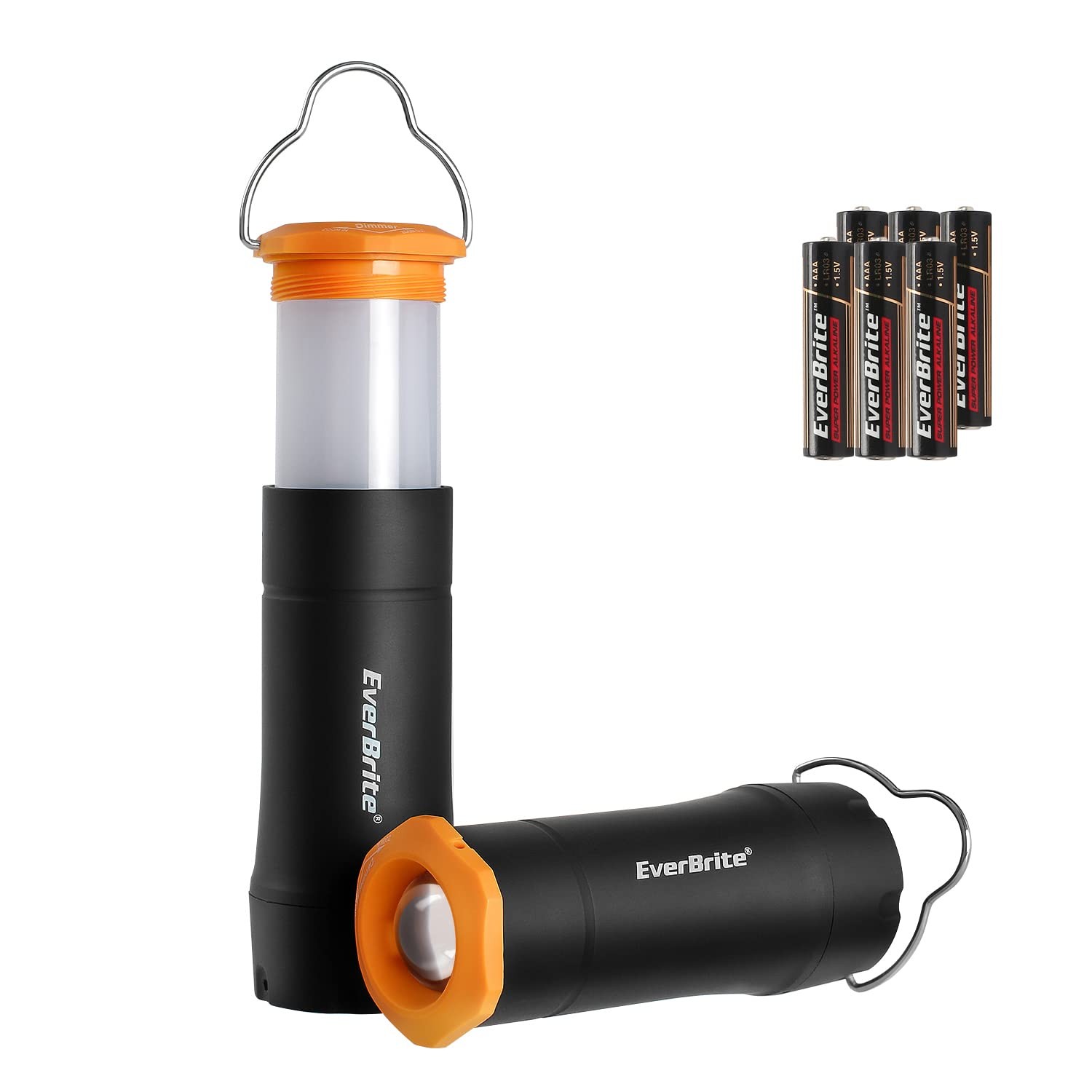 2-in-1 Mini Lanterns and Flashlights with 3 Modes, 2 Pack Portable Outdoor LE...