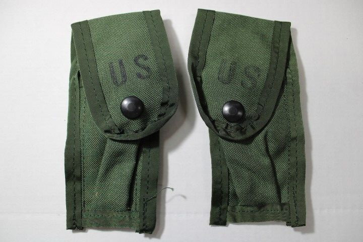 2 US Military Issue Alice Pistol Magazine Pouch 9mm 40 .45acp 2 Mag Pouches 2
