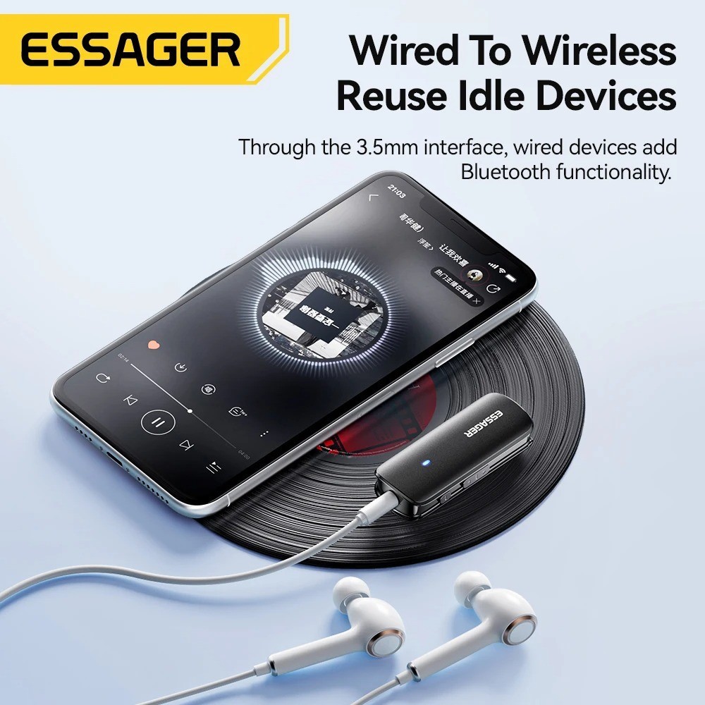 Multifunctional Bluetooth 5.3 Adapter 3.5mm Jack Aux Wireless Adapter Stereo
