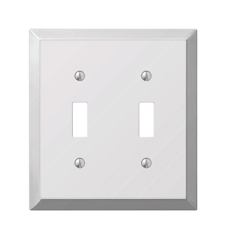 Amerelle 161TT Century Polished Chrome 2-Gang Stamped Steel Toggle Wall Plate