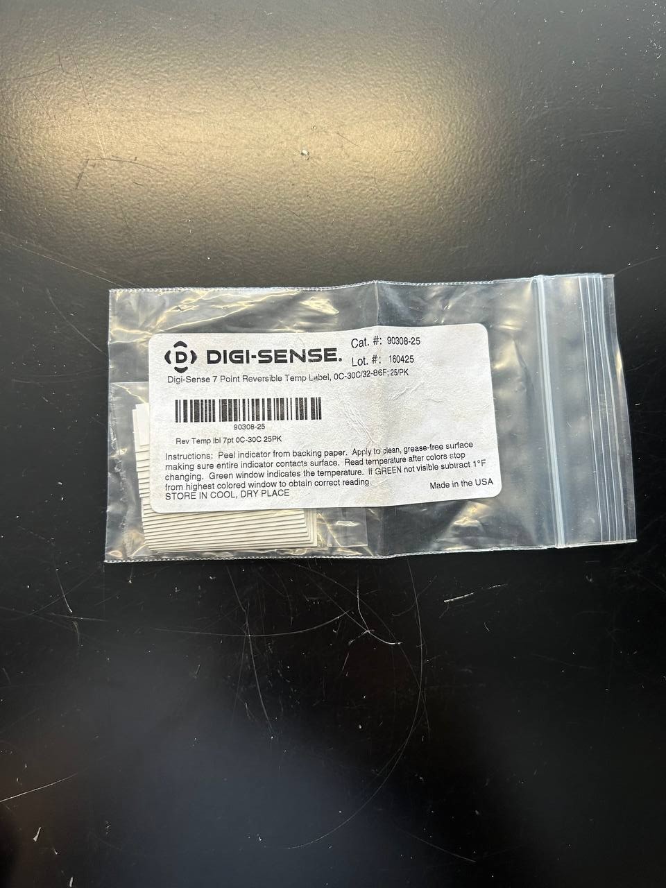 Digi-Sense 7 Point Reversible Temp Label 0C-30C/32-86F 25/PK