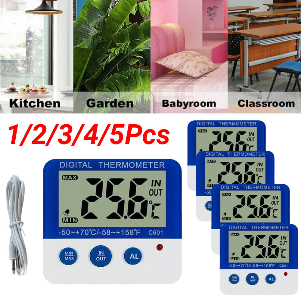 Digital Freezer/Fridge Thermometer LED Alarm ℃/℉ with Magnet and Stander Freezer