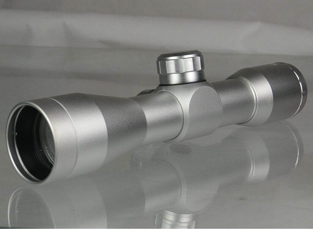 4x32 Compact Weaver Picatinny Mount Scope Mil With Ring, Anodized Silver